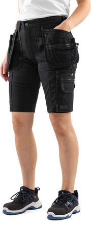 Arbetskläder Fristads Dam Hantverkarshorts stretch 2527 GCYD, dam, Svart