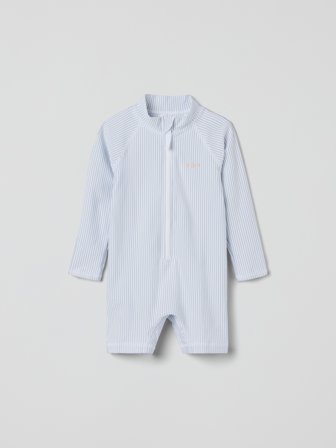 Polarn O. Pyret Långärmad UV-dräkt randig - 86 - 92 - barnkläder - blue