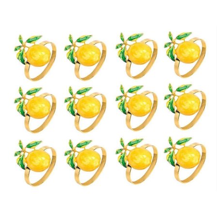 12 stycken citron servettringar sommar servetthållare tropiska frukt servetspänne dekoration för sommar Bi