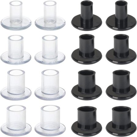 8 par stilettklacksskydd, klackskydd för gräs, bröllop, formella tillfällen, 4 olika storlekar, svart och transparent.