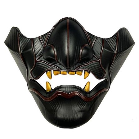 Ghost Mask of Tsushima Jin Sakai Cosplay Halv (2) -ansigtsharpiks Samu