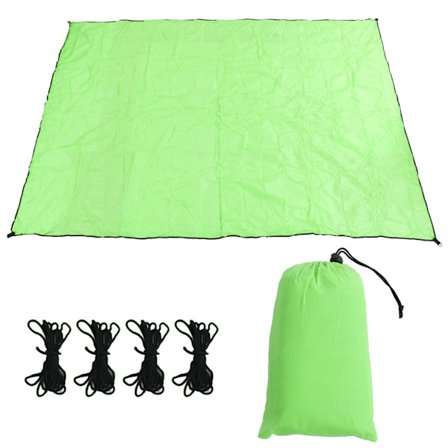 Canopy Canvas Ruostumaton teräs 2x3m Suorakulmainen katos Neljällä köydellä Pihalle Nurmikolle Puutarhaan Vihreä