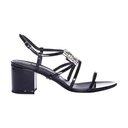 Dolce & Gabbana, High Heel Sandals Zwart, Dames, Maat:39 EU