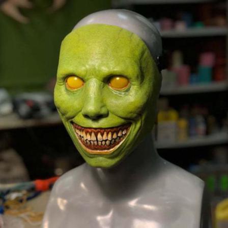 Skrämmande Mask Skräck Halloween Grön