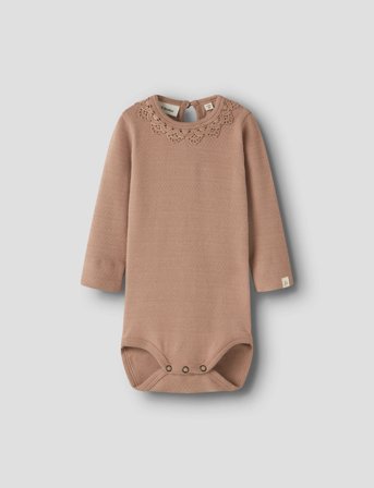 Lil'Atelier Nbftapia Ls Slim Body Lil - Beige - 80