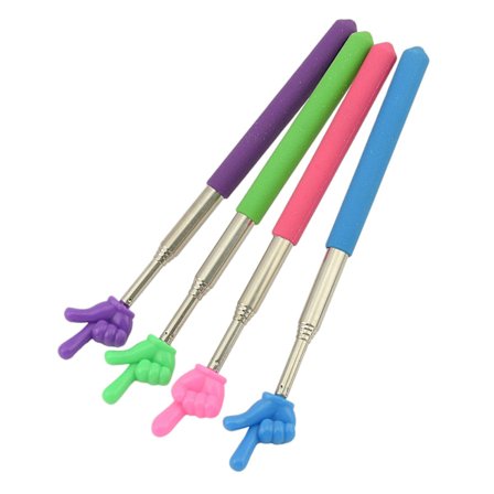 4 stk Teleskopiske Lærerpeker for Klasserom Forelesning Barnehage Finger Stick