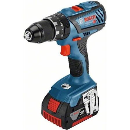 BOSCH PROFESSIONAL GSB 18V-28 skruvmejsel + 2 batterier 4,0 Ah + GAL 18V40 + L-fodral