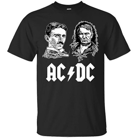 Ac Dc Tesla Edison T-shirt Sjov Fest Unisex