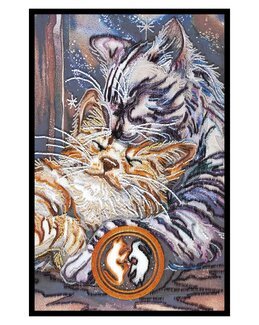 Perlenstickerei Katzengeschmuse - Abris Art