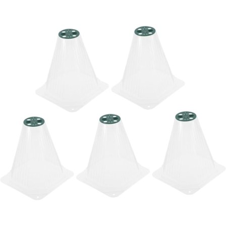 Pakke med 5 isolerede plantedæksler Vinterbeskyttelse mod frost og kulde i klar plast til blomsterkrukke
