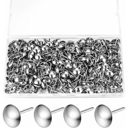320 møbelspiker, møbelstifter, dekorative møbelknagger, antikke trykknapper, tegnestoler teppe spiker stifter knagger - 11x17 MM/Sølv