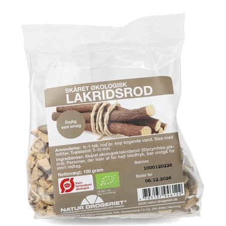 Natur Drogeriet Lakridsrod skåret, fint Ø 100 g, Helse & Madvarer, Krydderier, Lakrids