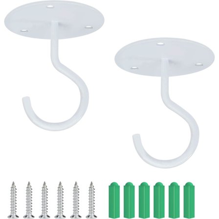 Loftkrog Skrue Montering Top Væg Krog kompatibel Hængende Lys, Haveplante Kurv