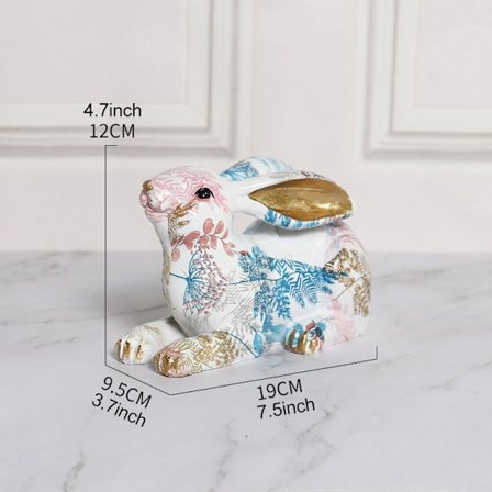 Harts Kaninfigurer Nordisk Djurprydnad Med Printed Inredning Hem Vardagsrum Inredning