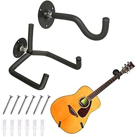 Horizontal Guitar Wall Mount, Acoustic Electric Classical Guitar Stand Hooks Wall Mount, Metal Guitar Stand Wall Mounted Guitar Hanger For Ukulele Ban