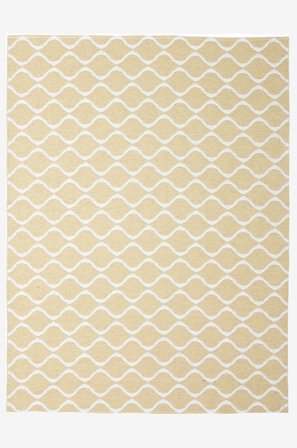 Horredsmattan - Teppe Wave 200 x 300 cm - Gul - Plasttepper - 200X300 - Fra Homeroom