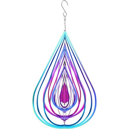 3D Flowing Wind Spinner i rustfrit stål med spejl