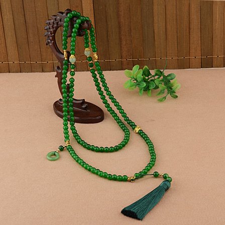 Retro Etnisk Halsband Pärlstav Tofs Choker Natursten