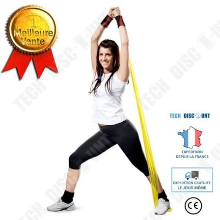 Motståndsband - TD - Gul - Hög kvalitet - Hyperelastisk - Praktisk och hållbar