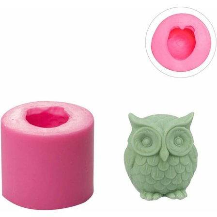 1 3D Uggla Form Lysform, Sylindrisk Silikonform