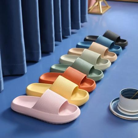 Tjockbottna molntofflor inomhus mjuka EVA halkfria tofflor pink 44-45