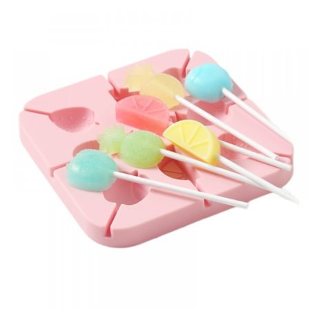 2 stk. Silikoneform til slikkepind, frugt, dyr, tegneserie, hjemmelavet børnechokoladeform