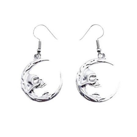 Kors/halvmåne vedhæng ørering gotisk stil cool metal hænge øreringe vintage små hoop øreringe mode smykker