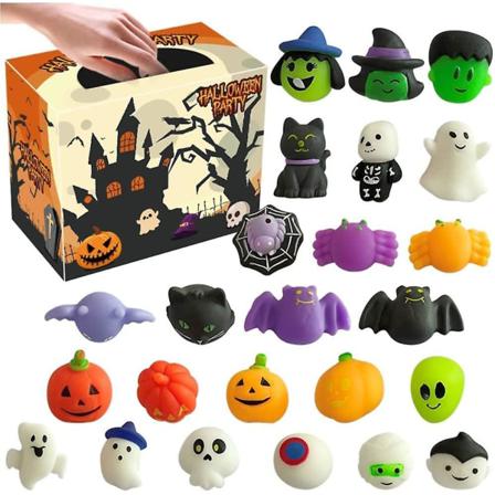 24-pack Halloween Fidget Toys Stretch Stress Leksaker