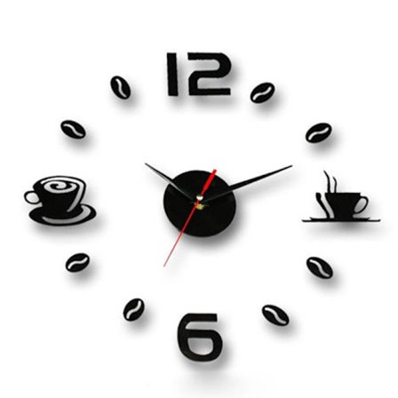 moderne kunst gør-det-selv vægur 3d selvklæbende klistermærke design hjem