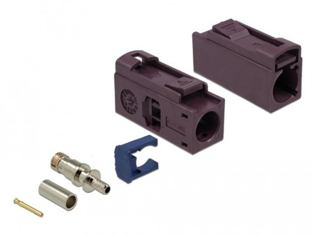 Delock FAKRA D jack 25 mm (long) for crimping - modulinnlegg