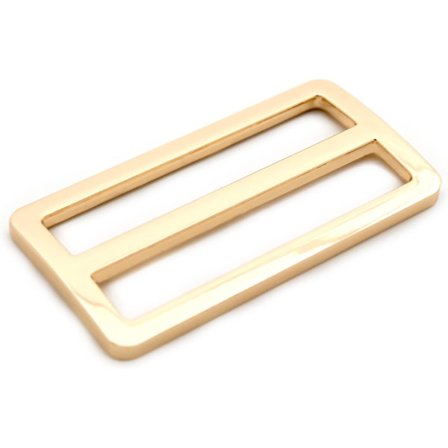 Litteät metalliset säätöhihnan liukusäätimet, 10 kpl solkea hihnanpidikkeeseen Nahkatyölaukkuhihnan säätö (2", kulta)