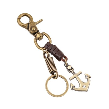 Nice Keyring in SteamPunk-style - anchor spring