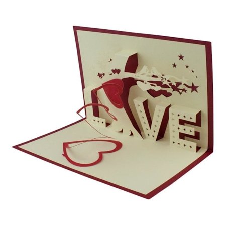 Käsintehty Pop-Up Joulukortti - Nro 3