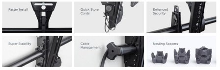 Chief Fusion Medium Tilt TV Wall Mount - For Displays 32-65" - Black monteringssett - for flatpanel - svart