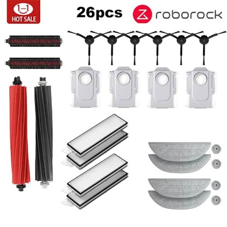 Roborock S8 MaxV Ultra robotdammsugare Tillbehör mopp Trasor dammsugarpåsar Sidoborste Filter Utbytbara reservdelar