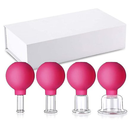 Cupping Glasses With Suction Ball [4 Pieces] - High-quality Cupping