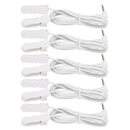 5 stk / pose 3,5 mm øreklips elektrode ledningstråder kabel for Tens Unit fysioterapi maskin