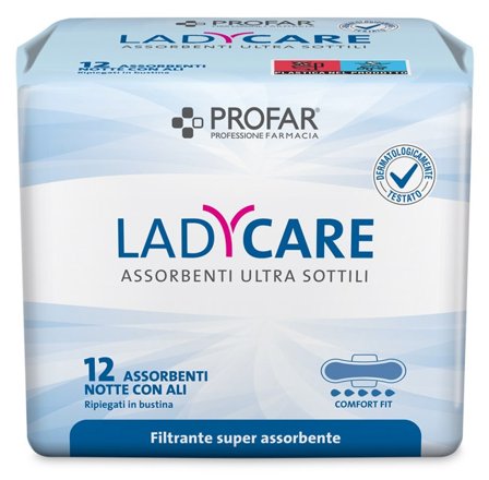Profar Ladycare Assorbenti Notte con Ali 12 Pezzi