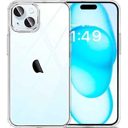 Klart TPU-cover til iPhone 15, slankt, blødt, transparent, stødsikkert cover, tyndt, let beskyttelsesetui [GPA]
