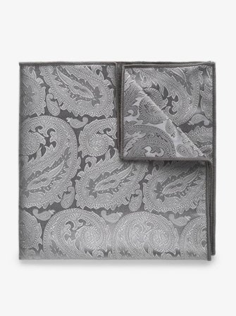 John Henric Men's Silbernes Formelles Einstecktuch Size Onesize