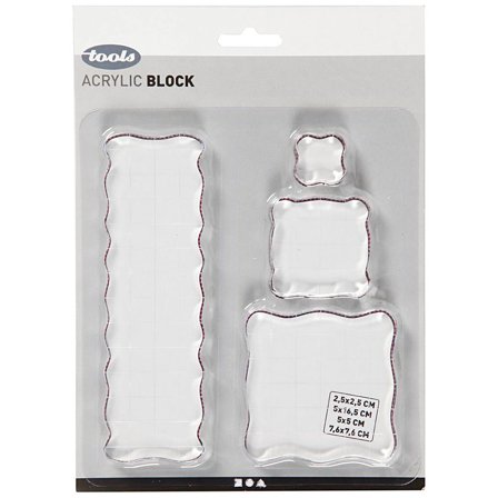 Creativ Company Akrylblock till stämplar 4-pack