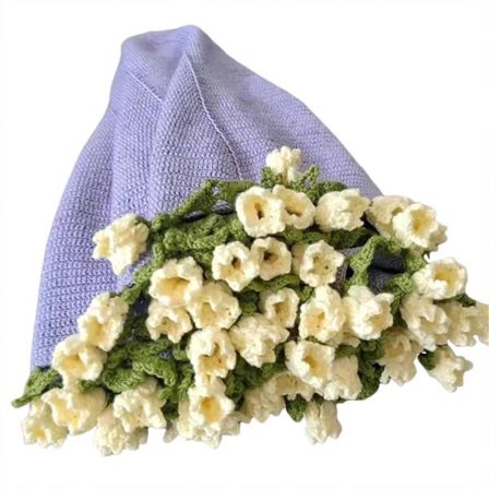 90 cm Hæklede Blomster Tæppe Ufærdigt DIY Strikket Tæppe til Kvinder Mors Dag Buket Fødselsdagsgave-FX-