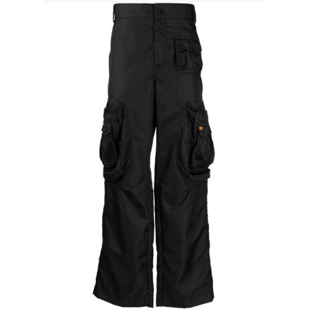 Heron Preston, Tapered Trousers Zwart, Heren, Maat:S