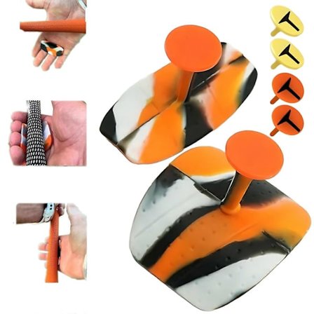 Anti-Slip Golfklubbgreppförbättrare - Anti-Friktionsplatta T-Magic Fästplatta för Förbättrad Sving & Prestanda, Gold Train[SL]