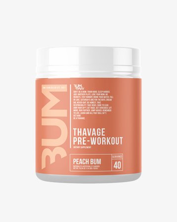 CBUM Thavage Pre-Workout - Peach Bum - 40 servings, Kosttillskott, pwo, Kosttillskott, Prestationshöjare & PWO, Pre-Workout (PWO)