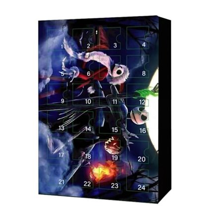 Halloween Adventskalender 2025, 24 dagars nedräkningskalender med klassiska figurer, överrasknings Hallween jul samlarfigurer gåvor