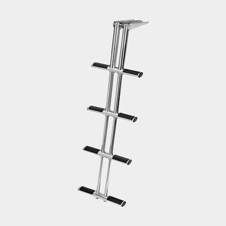 Teleskopisk dykkerstige, rustfrit stål, 4 trin, 115 cm, 35 cm
