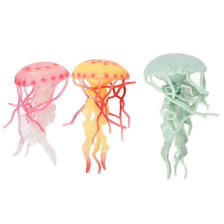 Pædagogisk PVC Blød Lugtfri Simulation Vandmand Legetøj til 3 År Gamle 3 stk