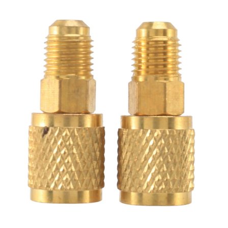 R410A Adapter 5/16inch Sae Hunn Hurtigkoblinger Til 1/4inch Sae Hann Flare, BruktKompatibel med Mini Split Syst