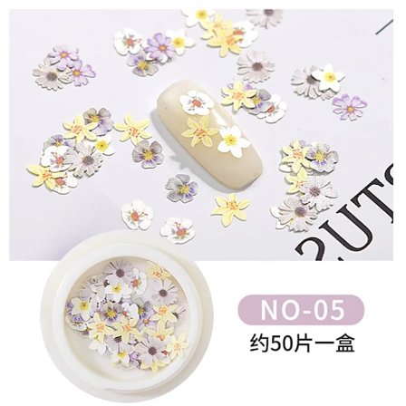 50 stk. 3D Tørret Blomst Dekorativt Mærke med Æske til Epoxy Resin Form Støbning Håndværk DIY Neglekunst Klistermærker til Gaver